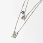 Escapulário Tradicional Prata 925 Homem ouro branco