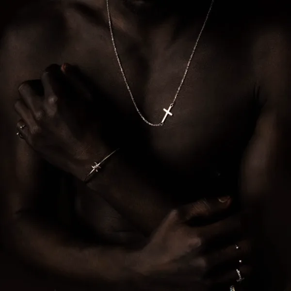 Pulseira Escrava Arame Farpado Prata 925 modelo