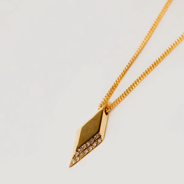 Men's Crystal Rhombus Necklace