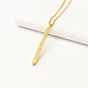 Colar Obelisco Cristal Prata Homem