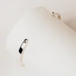 925 Silver Bracelet Smooth Slave Black Zirconias