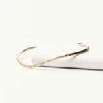 Pulseira Masculina Escrava Riscada Prata 925 ouro branco