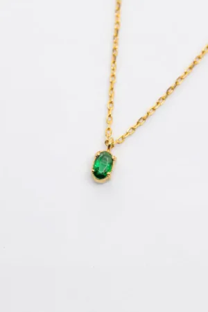 Colar Masculino em Prata 925 com mini Zircónia Oval