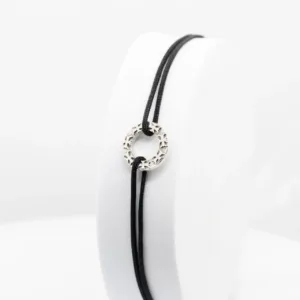 Pulseira Masculina NOA em Prata 925 – Pendente Circular em Relevo