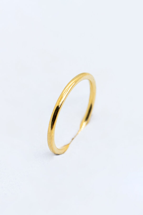 Anel minimalista ouro homem